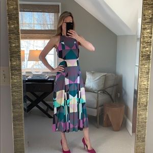 COPY - Mara Hoffman multicolor print cut out midi dress
